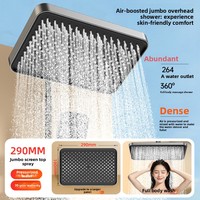 EIOIOL Ensemble de douche mural moderne et minimaliste en plastique avec distributeur de savon et double commande de pression pour salle de bain, hôtel, appartement
