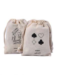 Pochette à cordon en coton et lin coloré personnalisée, recyclable, pour cadeaux de mariage, de Noël, de fête, pour bagues, lunettes, boucles d'oreilles - Product Image 3