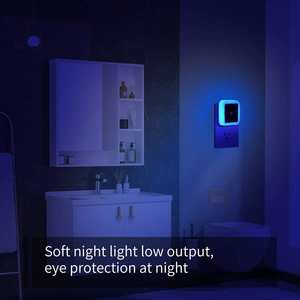 Veilleuse à brancher 0,5W avec capteur crépusculaire automatique, source de lumière LED chaude pour chambre d'enfant, chambre à coucher, salle de bain, crèche - Product Image 6