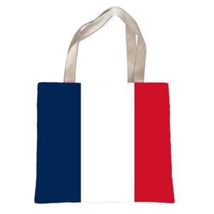 Sac à main personnalisé <span class=keywords><strong>en</strong></span> toile de haute qualité avec drapeau français, 16 x 14 pouces, double face - Product Image 1