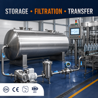 Réservoir de stockage en acier inoxydable pour huile comestible, sirop, sauce, jus et eau propre, fourni par l'usine