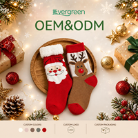 Chaussettes en coton respirant et anti-humidité, motif bonhomme de neige, imprimé dessin animé mignon, chaussettes mi-mollet, vente en gros, personnalisation OEM disponible