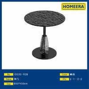 Tavolino da caffè 50 H50 cm con piano in laminato nero, struttura in metallo, mobili da soggiorno moderni e minimalisti, durevoli - Product Image 3