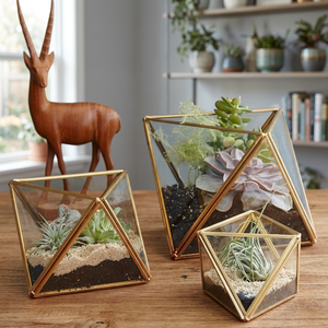 Verre transparent, bordure en laiton, 1 pièce - Product Image 3
