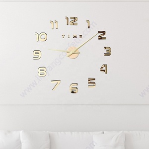 Diy Living Room Decor Acrylic Mirror Sticker <strong>Battery</strong> <strong>Operated</strong> Modern Home Decoration Office Bedroom Classroom Large <strong>Wall</strong> <strong>Clock</strong> - Product Image 3
