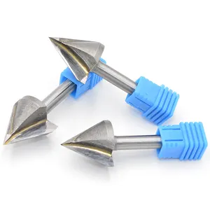 Bộ Định Tuyến Gỗ Chính Xác Cao 10Mm 12Mm Bits V Groove 3D Dụng Cụ Chế Biến Gỗ Cho Máy Chế Biến Gỗ