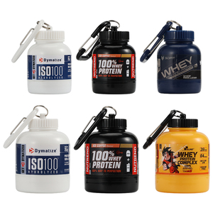 Conteneur portable personnalisé pour protéines de lactosérum en poudre 100ml 200ml avec porte-clés, cuillère doseuse, entonnoir et isolation thermique – Vente en gros - Product Image 2