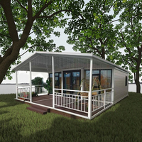 Kit de Estructura de Panel Sándwich para Casa Contenedor Rectangular Transpirable de 20 pies/40 pies, Prefabricada, Moderna, de Espesor Estándar, Económica para Exteriores