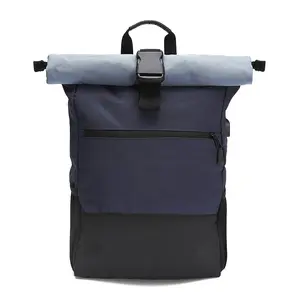 GRS认证海洋塑料回收背包翻转时尚高档笔记本背包包