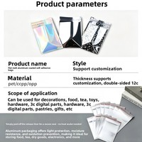Sacs en aluminium auto-adhésifs épais et opaques avec fermeture à glissière pour accessoires de cartes, emballage de boîtes mystères, qualité alimentaire XHT-LBD
