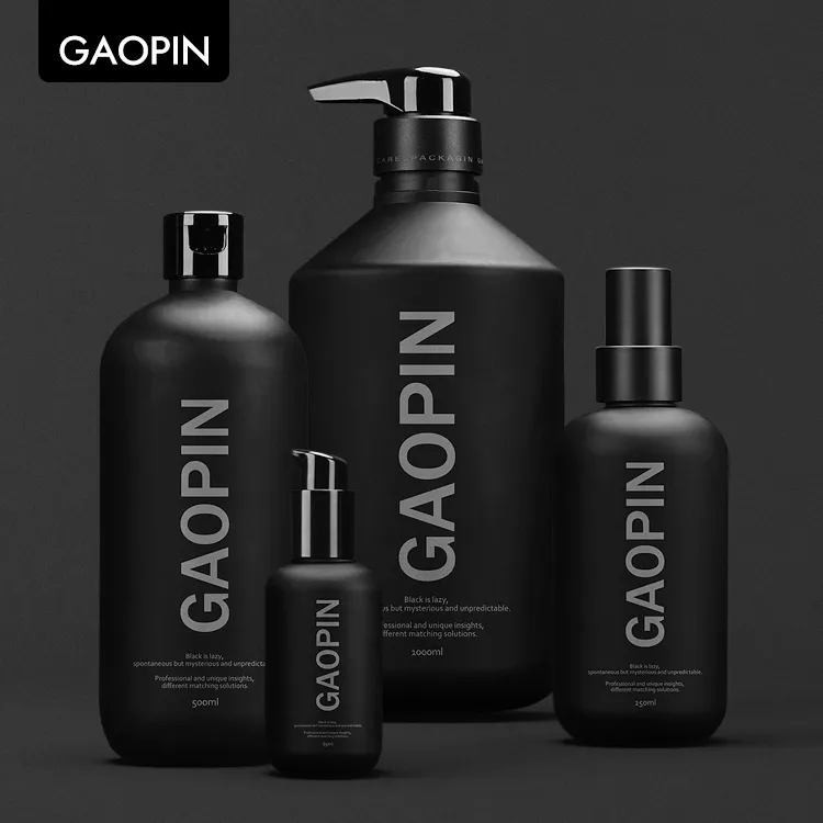 GAOPIN toptan 50ml 250ml 500ml 1000ml özelleştirilmiş hdpe duş şampuanı jeli plastik şişe