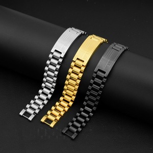 Hot Selling Simple Popular Design Watch Strap Shaped <b>Chain</b> Bracelet <b>Titanium</b> Steel Men's Bracelets Trendy Jewelry Wholesale - Product Image 2