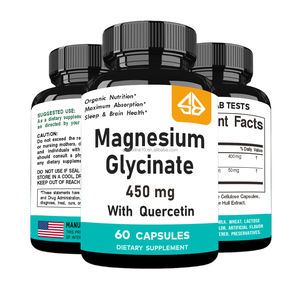 OEM Food Grade Magnesium Glycinate Capsules with Quercetin Extract Adult Use Sleep & Muscle Support 60 Counts - Product Image 2