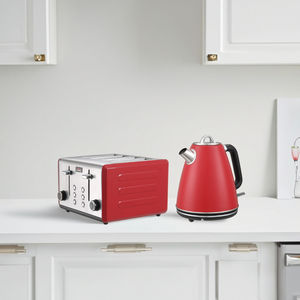 Ousheng Retro Design <strong>4</strong>-Slice Stainless Steel <strong>Toaster</strong> <strong>and</strong> Electric <strong>Kettle</strong> <strong>Set</strong> Breakfast <strong>Set</strong> Customized Logo Household Application - Product Image 3