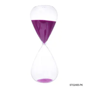 Horloge de sable sablier décorative de forme unique minuterie de sable en verre transparent beau 60 minutes pour la réunion de travail