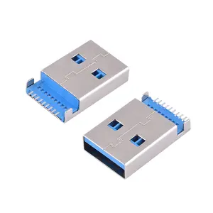 Conector USB 3,0 tipo A macho AM plano SMD 9 Pin USB 3,0 A