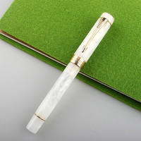 Stylo plume de luxe Y622, nouvelle arrivée, en platine et or, avec clip en forme de flèche, pointes fines, en métal, pour la calligraphie et l'écriture