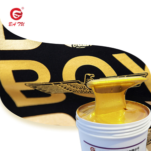 Sáng Bóng Mực Vàng Lụa Màn Hình In Áo Thun Mực Nước Cơ Sở Vàng Lá Dán Cho Dệt May - Product Image 1