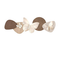 Décoration murale LED vintage avec motif papillon, en porcelaine cristalline haute résolution, pour chambre à coucher, salon et mur de fond de télévision