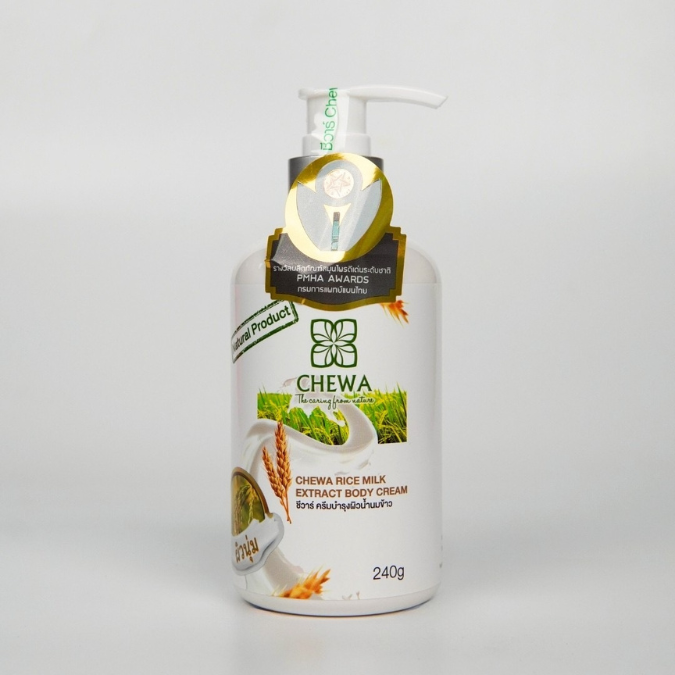 Crème pour le corps à l'extrait de lait de riz