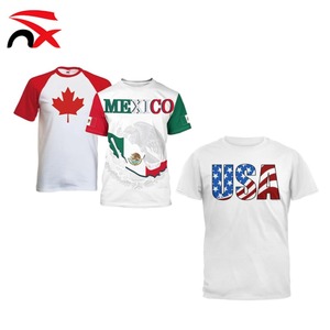 Hotselling USA Mexico Canada bóng đá fan hâm mộ bóng đá khô nhanh T-Shirts lưới thoáng khí thể thao Jersey biểu tượng tùy chỉnh in ấn - Product Image 1