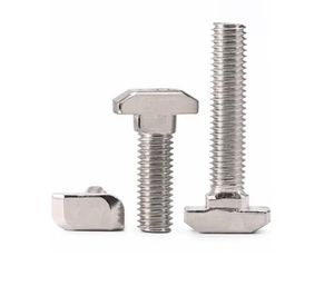 Perno en T de Acero al Carbono Niquelado, Estándar Europeo Serie 30, M5 M6 M8, Perno de Cabeza de Martillo - Product Image 4