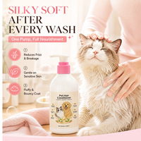 Après-shampoing pour animaux de compagnie en promotion : pour chiens et chats, fourrure moelleuse et brillante, nourrit la peau, désodorise, soin pour animaux.