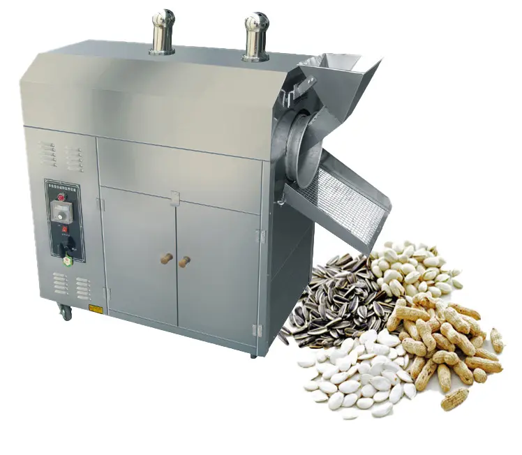 Automatische Pinda Koffiebrander Cashewnoten Cacao Roosteren Machine