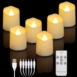 Ricaricabile Led luce del tè candele senza fiamma Led candela per matrimonio di natale