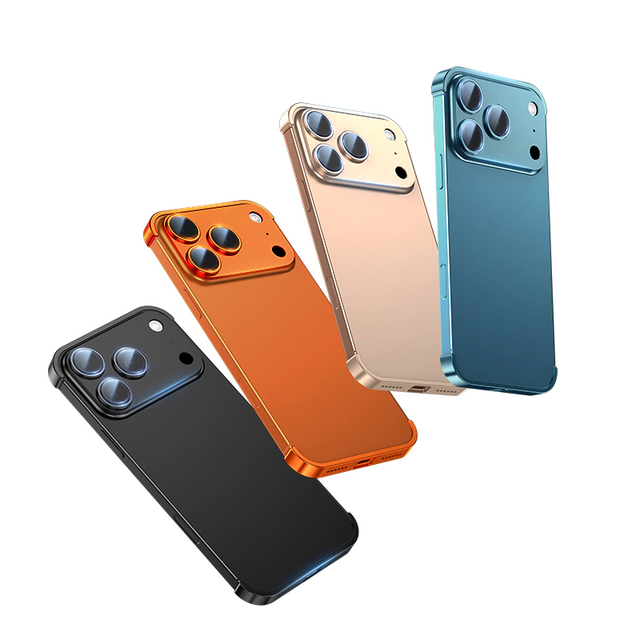 2026 Metal Frame Case for Iphone 17 Frame Case Alloy Metal Strong Protection 17 Pro Max Electroplated Metallic Phone case