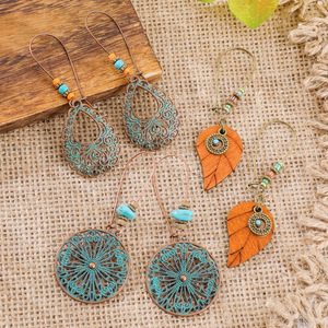 Bohemian <b>Drop</b> Earrings Alloy Antique <b>Bronze</b> Plated Tassel Women's Party Fashion Jewelry - Product Image 3
