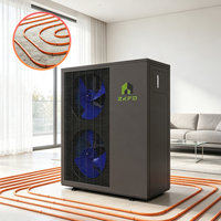 Pompe à chaleur air-eau à onduleur DC contrôlée par Wi-Fi, R290, 9kW, 12kW, 16kW, faible bruit, chauffage et refroidissement pour hôtels et espaces commerciaux extérieurs