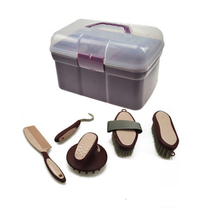 Kit de toilettage pour chevaux pour produits de soins pour chevaux Ensemble de brosses pour le nettoyage quotidien de l'équipement d'équitation <span class=keywords><strong>Brosse</strong></span> à épousseter Sac fourre-tout - Product Image 3