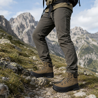 Bottes de randonnée en cuir nubuck personnalisées en gros, fabrication OBM ODM