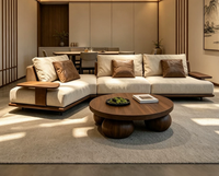 Nouveau canapé monoplace mobile de style chinois moderne et minimaliste, en bois massif de noyer noir d'Amérique du Nord, pour salon