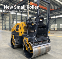 1T 1.5T 2T 2.5T 3T 3.5T 4T 5T 6T Mini Roller Baru, Roller Getar Kecil, Kompaktor Aspal Drum Ganda, Harga Pabrik