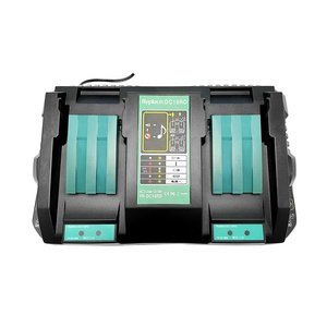 2-Port 6A Output Current Replacement for Mak Tas 14.4v <strong>18v</strong> <strong>Battery</strong> <strong>Charger</strong> for Cordless Drill Power Tool DC18RD Bl1830 Bl1430 - Product Image 1