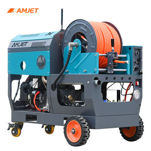 Machine de nettoyage des égouts à haute pression efficace AMJET 4350psi 8gpm 300Bar Pulvérisateur de drainage 80 mètres de tuyau pour les drains domestiques et communautaires - Product Image 6