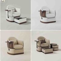 Évier de pédicure unique de style français avec chaise de pédicure spa tourbillon à jet avec chaise royale