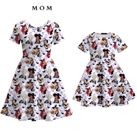 Robe d'été respirante à manches courtes pour fille, motif princesse, assortie mère-fille, collection Halloween, ODM