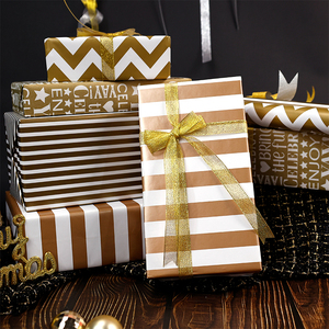 Factory Wholesale Custom <b>Christmas</b> Luxury <b>Paper</b> <b>Roll</b> 43cm X 300cm <b>Wrapping</b> <b>Paper</b> for Packaging - Product Image 5