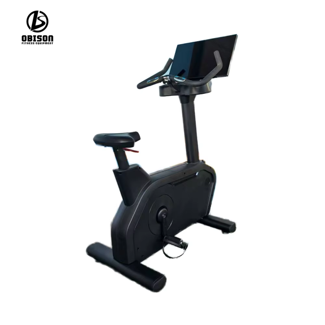 Commercial Upright Exercise Bike with 21.5 Inch Touchscreen Gym Grade Upright Stationary Bike Smart Upright Trainer for Cardio