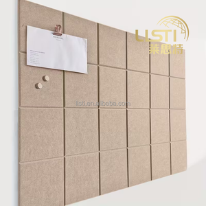 Alternative au grand panneau de liège personnalisable-Panneaux acoustiques décoratifs en feutre robuste Carreaux muraux avec support auto-adhésif - Product Image 1