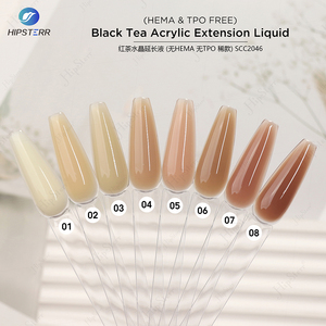 Gel constructor de uñas acrílico negro sin HEMA ni TPO, esmalte de uñas en gel de color oscuro en botella, personalizado - Product Image 4