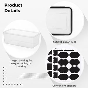 Airtight Food <b>Storage</b> <b>Containers</b> with Lids 4PCS Set 3.2L Plastic Spaghetti <b>Container</b> for Pasta and Long Noodles - Product Image 2