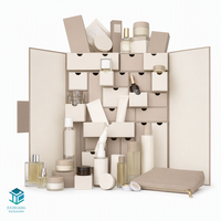 Boîte cadeau rigide personnalisée pour calendrier de l'Avent, boîte d'emballage à plusieurs tiroirs avec impression personnalisée et inserts de séparation