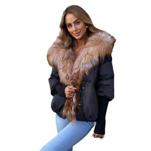 <span class=keywords><strong>Piumini</strong></span> in Offerta Speciale con Ampio Collo di Pelliccia, Cappotti <span class=keywords><strong>Invernali</strong></span> da Donna Stile Corto con Cappuccio - Product Image 6