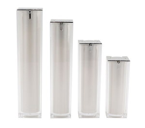 Envío Rápido, Tarro <span class=keywords><strong>de</strong></span> Plástico Acrílico Cuadrado Blanco Esmerilado para Envasado <span class=keywords><strong>de</strong></span> Cosméticos, 5g 10g 15g 30g 50g - Product Image 4