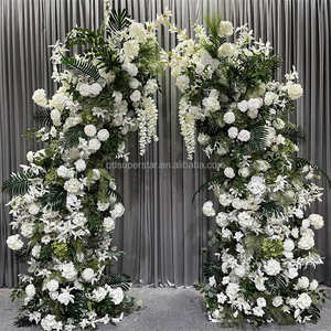 قوس زهور اصطناعية L-736 للزفاف، خلفية ترتيب الزهور، قوس أخضر لتزيين حفلات الزفاف - Product Image 3