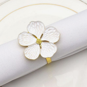 Manufacture directe ronds de serviette Design élégant argent poli anneaux en métal porte-serviettes mariage hôtel Restaurant - Product Image 1